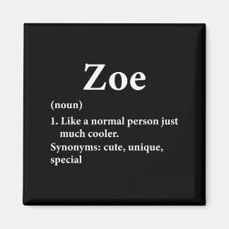 Zoe Name Definition Funny D  マグネット