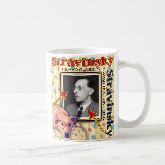 ZoeSPEAK - Stravinsky – 彼は眼鏡を持っていた。 コーヒーマグカップ (右)