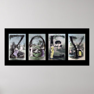 ZOEYアルファベットレター名アート ポスター