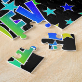 "ZOEY"名、おもしろい"ハッピーバースデー" ジグソーパズル (側面)