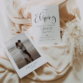 ZOEY Modern Elopement Wedding Invitation 招待状