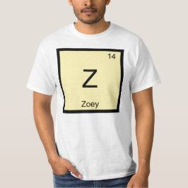 Zoey Name化学要素周期表 Tシャツ