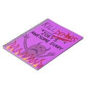 Zoey’s Awesome Diary – Funny Purple Demon Notebook ノートブック (左側)