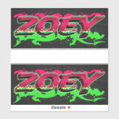 Zoey Vorname Name Graffiti Aufkleber Sticker シール (シート)