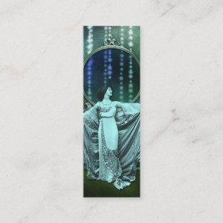 Zohara: 水及び緑のアールデコの女性 スキニー名刺