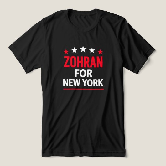 Zohran for New York - Political はっきりした Support トライブレンドＴシャツ (デザイン正面)