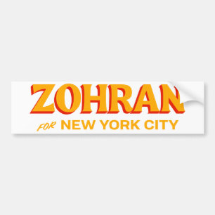 Zohran Mamdaniニューヨーク市長 バンパーステッカー