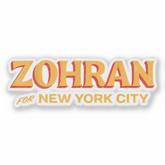 Zohran Mamdani For Mayor 2025 Zohran Mamdani シール (正面)