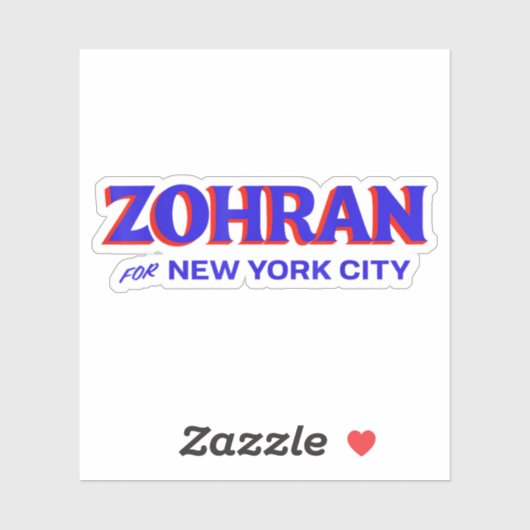 Zohran Mamdani for NYC Mayor Funny Cool Trendy  シール (シート)