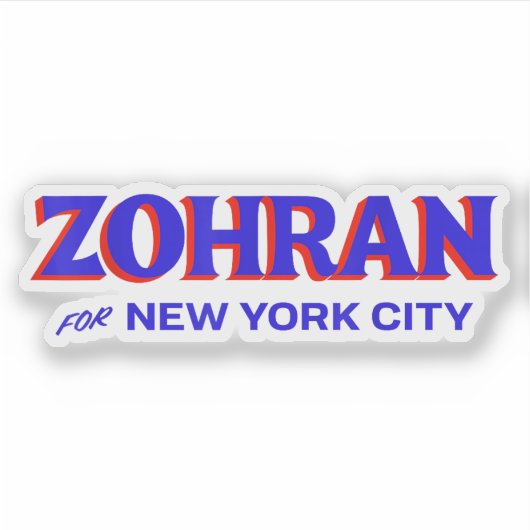Zohran Mamdani for NYC Mayor Funny Cool Trendy  シール (正面)