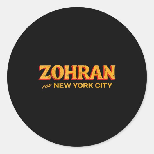 Zohran Mamdani For Nyc Mayor Funny Cool Trendy Pro ラウンドシール (正面)