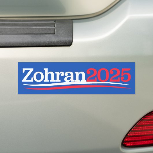 Zohran Mamdani Mayor NYC 2025 バンパーステッカー (車上)