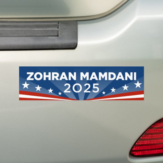 Zohran Mamdani NYC Mayor 2025 バンパーステッカー (車上)