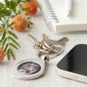 Zolaシマウマの金属のkeychain キーホルダー (側面)