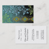 ZOLLIEのバラ: 青緑場面 名刺 (正面/裏面)