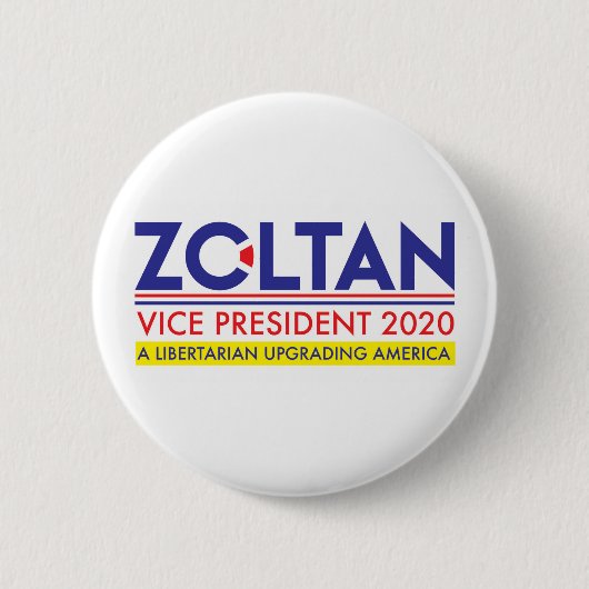 Zoltan Istvan VP 2020 缶バッジ (正面)