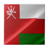 zOM002なびくオマーン国旗， タイル (正面)