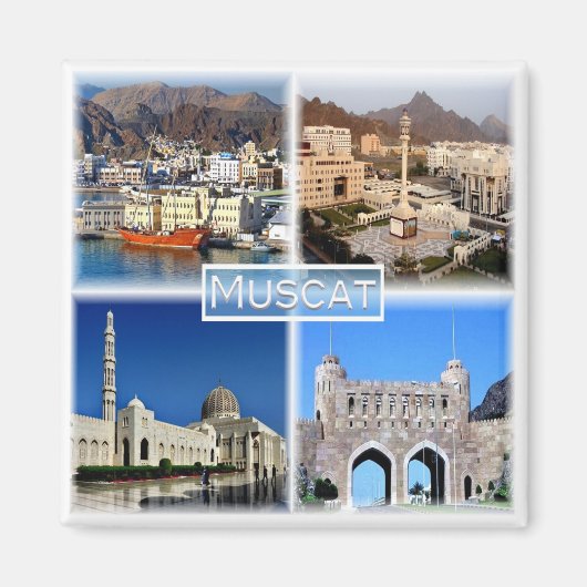 zOM003 MUSCATセントラルビジネス地区、冷蔵庫 マグネット (正面)