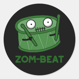 Zom-ビート面白いハロウィンゾンビドラムプンダークBG ラウンドシール