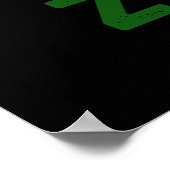 Zom-bゾンビおもしろいアルファベットBプンダークBG ポスター (角)