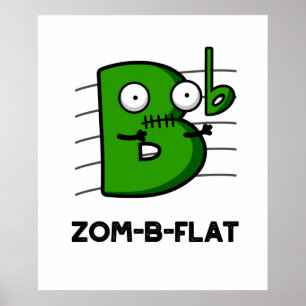 Zom-B-Flat面白いハロウィンゾンビミュージックパン ポスター