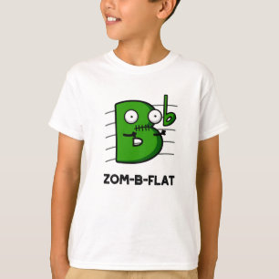 Zom-B-Flat面白いハロウィンゾンビミュージックパン Tシャツ