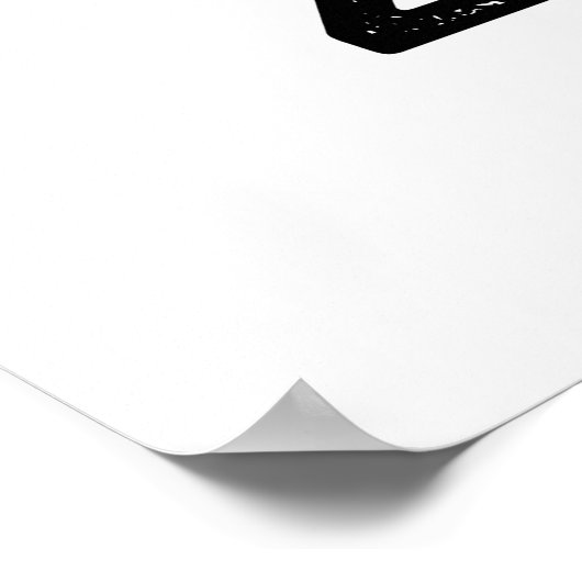 Zom-b Funny Halloween Zombie Alphabet Pun ポスター (角)