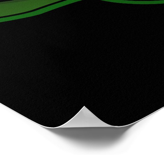 Zom-beads Funny Zombie Beads Pun Dark BG ポスター (角)