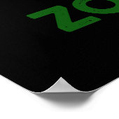 Zom-beanゾンビおもしろいビーンプンダークBG ポスター (角)