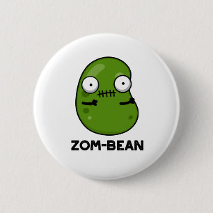 Zom-bean面白いハロウィーンゾンビビビビーンビーンパン 缶バッジ