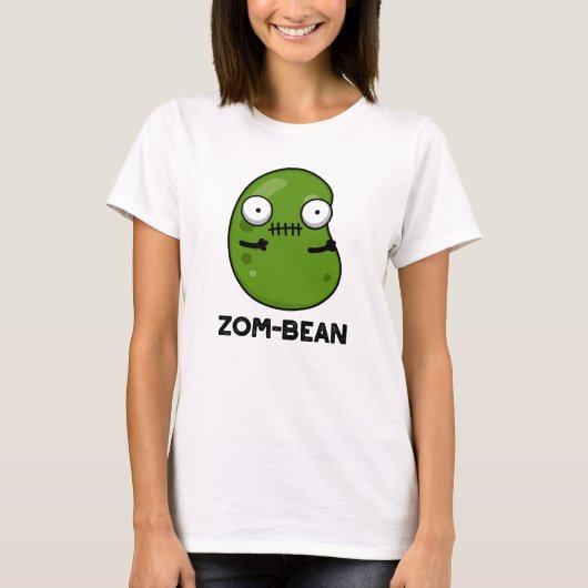 Zom-bean面白いハロウィーンゾンビビビビーンビーンパン Tシャツ (正面)