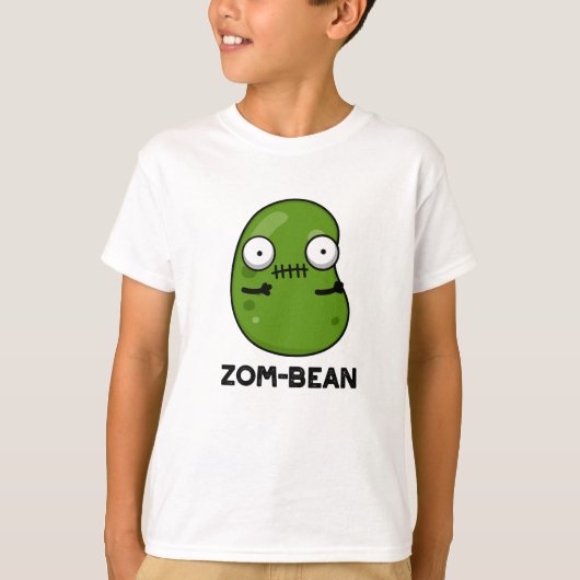 Zom-bean面白いハロウィーンゾンビビビビーンビーンパン Tシャツ (正面)