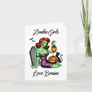 Zom-beeかわいいハロウィンゾンビビービー男性へユニー カード