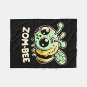 Zom-bee愛らしい不気味なゾンビビーカーニオンハロー フリースブランケット (正面(横))