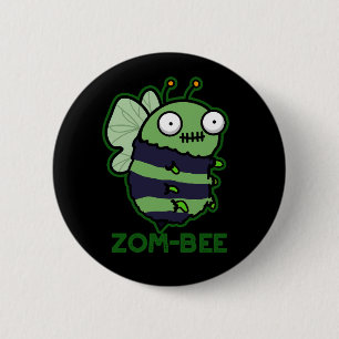 Zom-bee面白いハロウィーンゾンビビービーパンプンダーク 缶バッジ