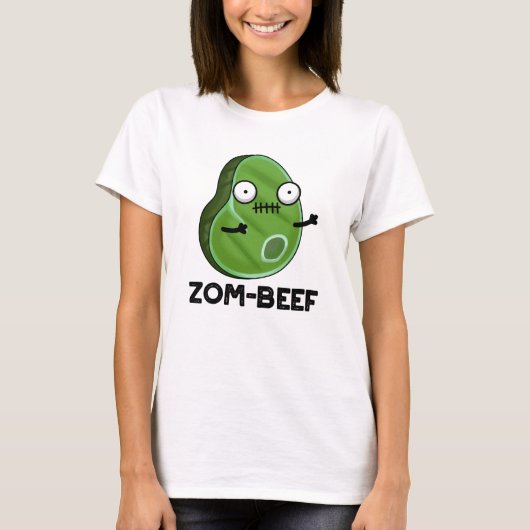 Zom-beef面白いハロウィンゾンビミートパン Tシャツ (正面)
