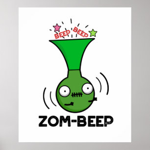 Zom-beep面白いハロウィーンゾンビホンカープン ポスター