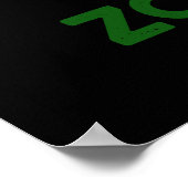 Zom-beep Funny Zombie Honker Pun Dark BG ポスター (角)