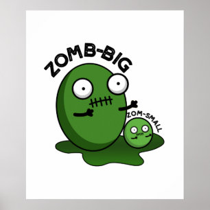 Zom-big Zom-small面白いハロウィーンゾンビプリン ポスター