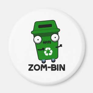 Zom-bin面白いハロウィーンゾンビゴミ箱パン マグネット