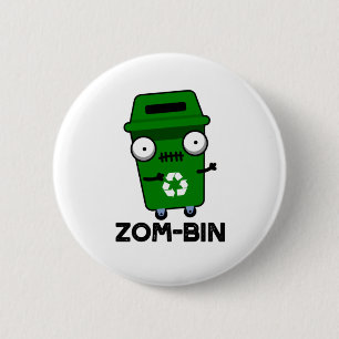 Zom-bin面白いハロウィーンゾンビゴミ箱パン 缶バッジ
