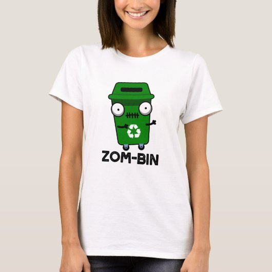 Zom-bin面白いハロウィーンゾンビゴミ箱パン Tシャツ (正面)