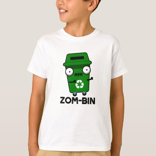 Zom-bin面白いハロウィーンゾンビゴミ箱パン Tシャツ (正面)