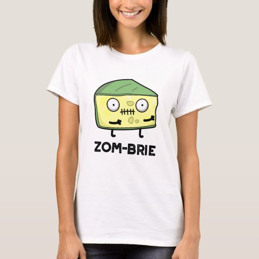 Zom-brie面白いハロウィーンゾンビブリーチーズパン Tシャツ (正面)