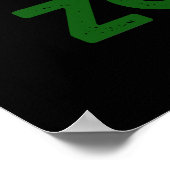 Zom-EゾンビおもしろいアルファベットEプンダークBG ポスター (角)