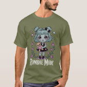 Zombae Mode Meisje print Tシャツ (正面)