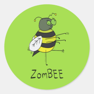 ZomBEEゾンビビーおかしなハロウィーン用ステッカー ラウンドシール