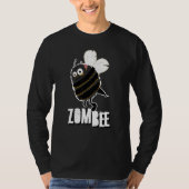 Zombee Bee Zombie Halloween Bumblebee Yellow Spook Tシャツ (正面)