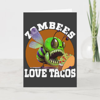 Zombees Love Tacos Zombee Zombie Bee カード