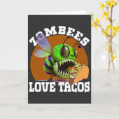 Zombees Love Tacos Zombee Zombie Bee カード (黄色い花)